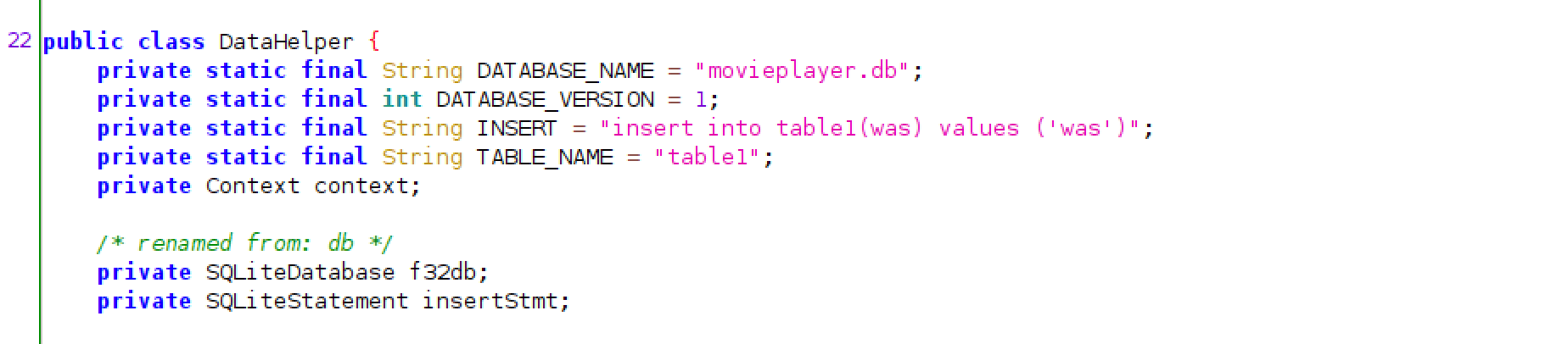 DataHelper class recording send status
